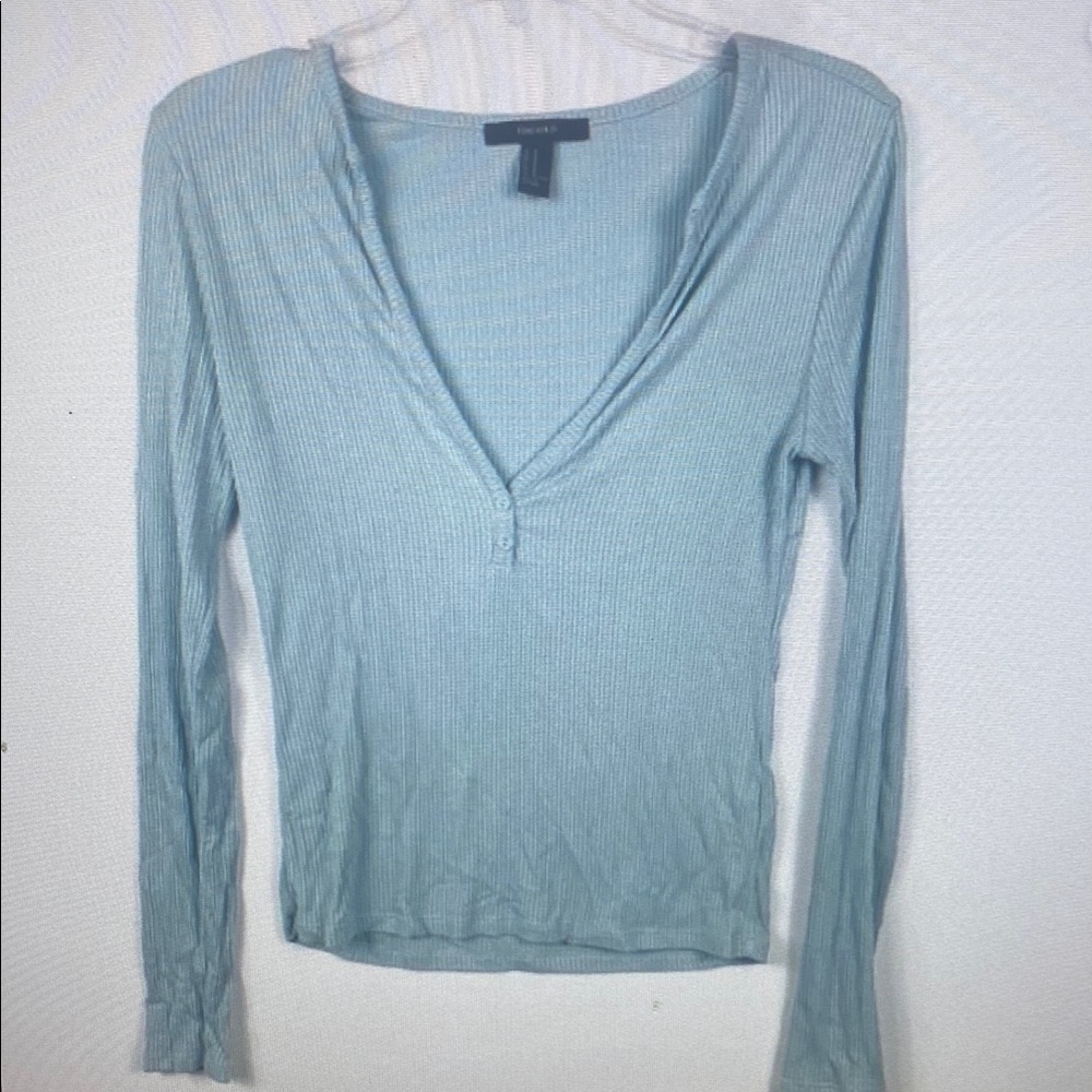 FOREVER 21 • Blue Cardigan top WOMENS M